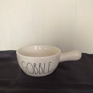 Rae Dunn, bowl with handle, so many uses, candy, condiments, food
